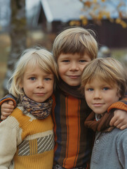 Fototapeta premium portrait of two children