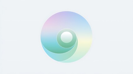 Abstract pastel circle design with concentric layers