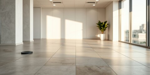 Obraz premium Sunlit Modern Interior with Minimalist Design and Clean Lines