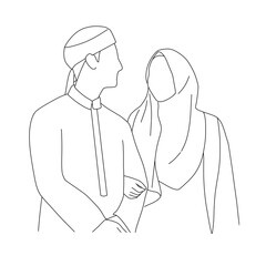 illustration of a couple