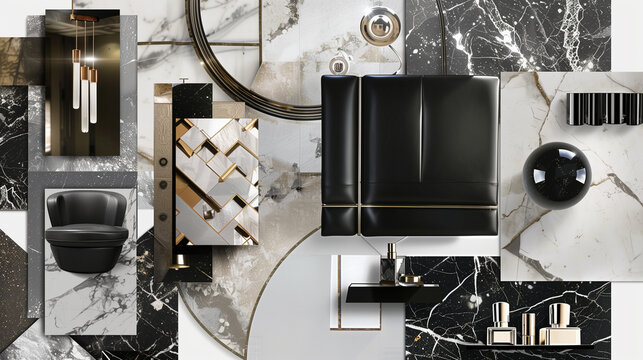 Mood board Interior design bauty clinic