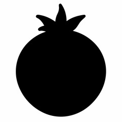Pomegranate black silhouette vector