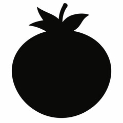 Pomegranate black silhouette vector