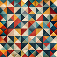 Geometric triangle pattern. vibrant colors.