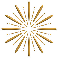 Circular fireworks explosion 3D texture