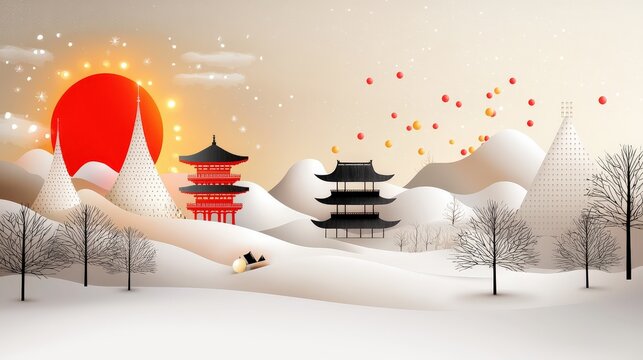 Different New Year customs around the world, showcasing diverse celebrations like the ese custom of visiting shrines and the Spanish tradition of eating 12 grapes at midnight.