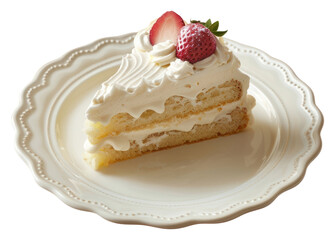 PNG Cottagecore piece of cute cake with cute dish dessert cream plate.