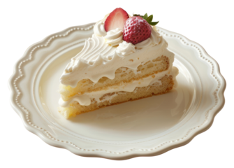 PNG Cottagecore piece of cute cake with cute dish dessert cream plate.