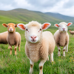 Fototapeta premium sheep in the field