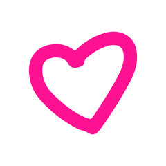 Illustration of an Kids Drawing Line Heart