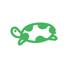 Illustration of an Kids Drawing Turtle