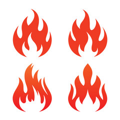 Flame Icon Vector Bundle Design Pack.