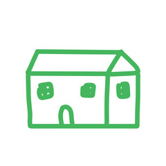 Illustration of an Kids Drawing Home