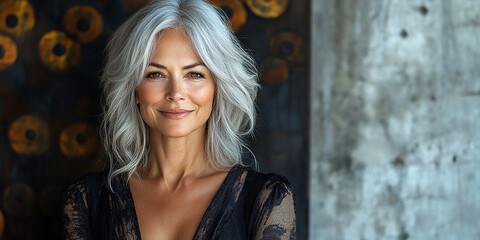 Fototapeta premium portrait of an woman on a studio background