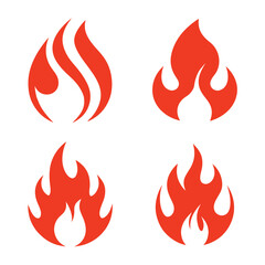 Flame Icon Vector Bundle Design Pack.