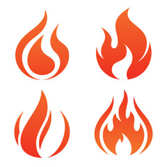 Flame Icon Vector Bundle Design Pack.