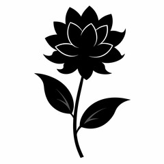 Flower Reverie black silhouette vector