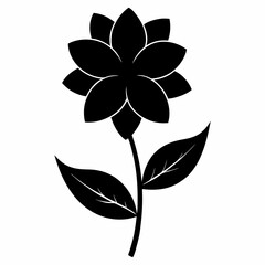 Flower Reverie black silhouette vector