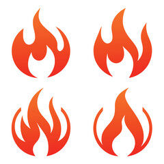 Flame Icon Vector Bundle Design Pack.