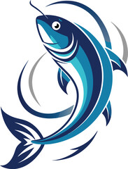 Obraz premium fish logo vector