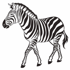 Zebra vector silhouette black design white background