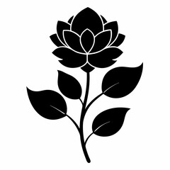 Blooming Beauty black silhouette vector