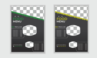 simple creative food flyer or poster template layout design for print
