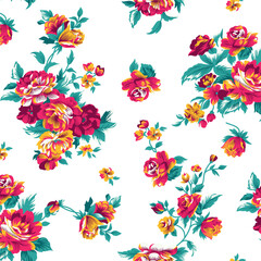 Beautiful trendy flower pattern. Fashionable template for design