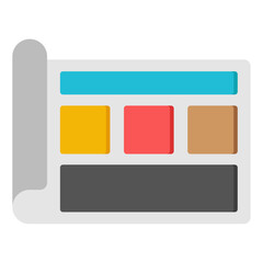 Fototapeta premium Modern design icon of page layout