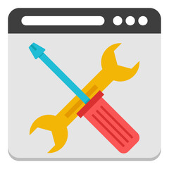 A unique design icon of web maintenance