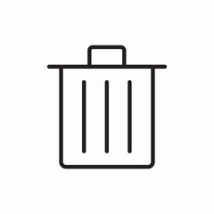 garbage bin icon sign vector