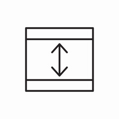 height size icon sign vector