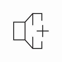 Fototapeta premium loadspeaker plus add icon sign vector