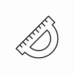 protractor ruler icon sign vector