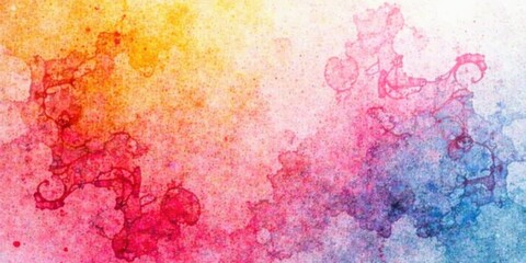 Fototapeta premium Abstract Colorful Watercolor Wash Background Texture with Vibrant Hues and Organic Splotches