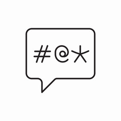 speech bubble swearing icon sign vector
