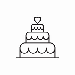 wedding cake icon sign vector