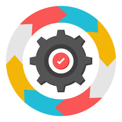 A trendy design icon of data management