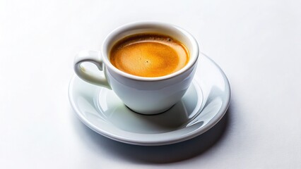 Fototapeta premium Demitasse cup filled with an espresso shot, a coffee moment.