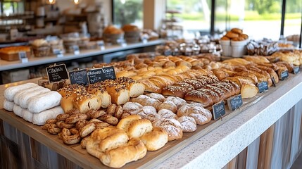 A Delicious Array Of Freshly Baked Breads And Pastries