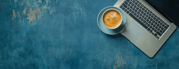 Modern Workspace with a Cup of Coffee - Inspiring Productivity and Efficiency