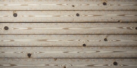 Fototapeta premium Rustic Weathered Light Brown Wooden Planks with Visible Grain and Old Metal Fasteners