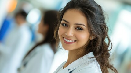 Naklejka premium Healthcare staff provide compassionate support and care to patients in a modern hospital setting