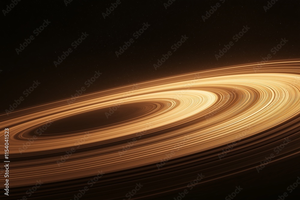 Poster a close-up of saturn’s rings with soft lighting and sharp details.