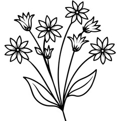 Wildflower Vines line art art vector