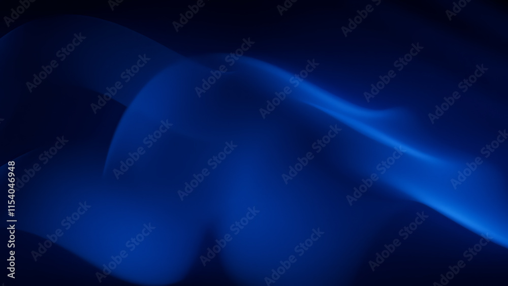 Poster dark blue abstract backdrop: dark blue, flowing forms create a subtle abstract overlay texture, suit