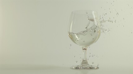 Water splashing from a wine glass.
