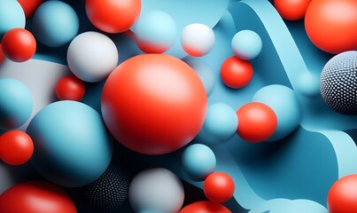 Geometric Shapes and Spheres Forming a Cutting-Edge Modern Background