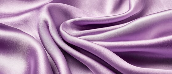 Obraz premium Soft Lavender Satin Fabric Textile Draped Elegantly on Surface