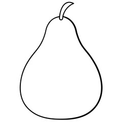 Pear line art art vector